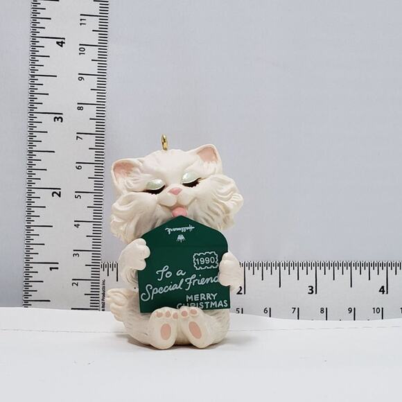 1990 Hallmark Friendship Kitten Handcrafted Keepsake Holiday Christmas Ornament. - Picture 6 of 12